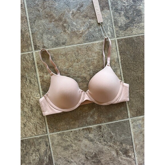 Skims Fits Everybody T-shirt Demi Bra Ochre Size 34A - Picture 3 of 6